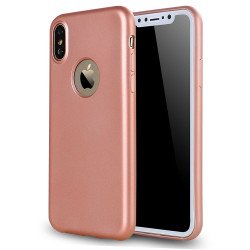 iPhone X (Ten) Soft Slim Flexible Case (Rose Gold)